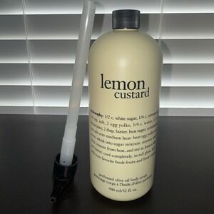 Philosophy Lemon Custard Perfumed Olive Oil Body Scrub 32 fl oz Sealed W/ Pump